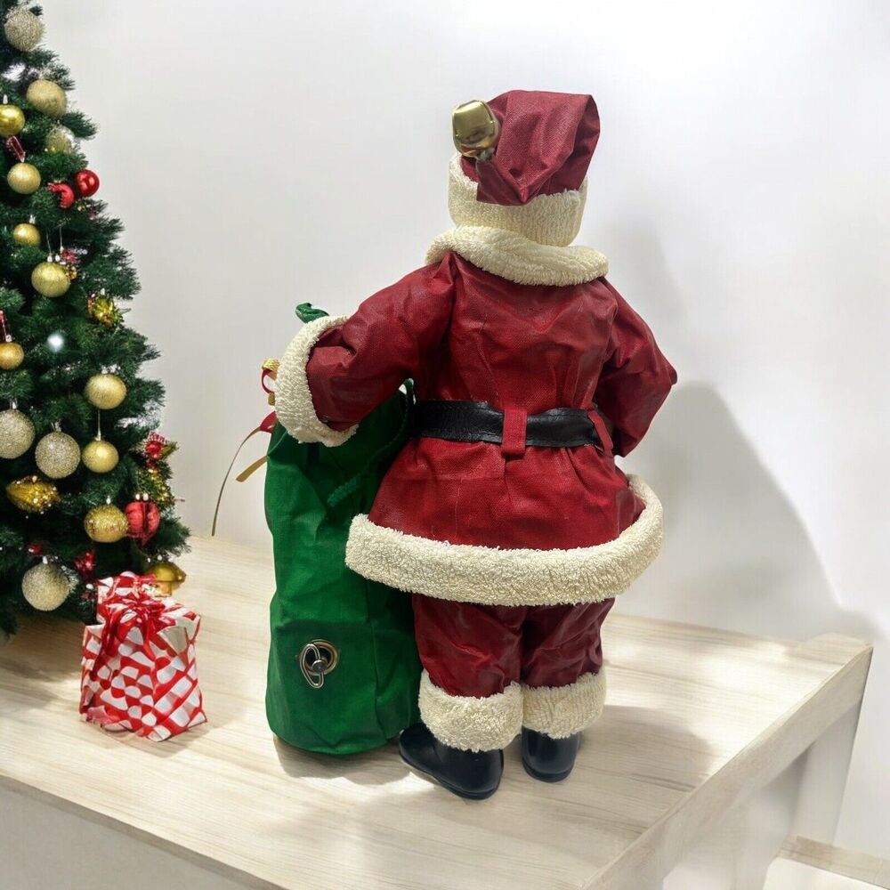 San Francisco Music Box Co Santa Claus Coming to Town Figurine Decor~ Bag & List - Picture 2 of 10